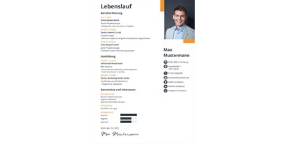 regionale Unternehmen - Unternehmens-Kategorie: Dienstleister - Weserbergland, Harz ... - Lebenslauf - Lebenslauf