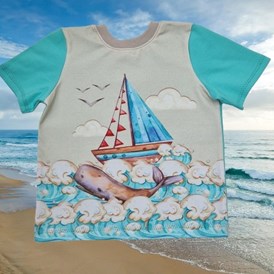 onlinemarketing: T-Shirt in Gr.: 98/104!
Für Kinder, die gerne am Strand spielen! - wollsocken&kindermode
