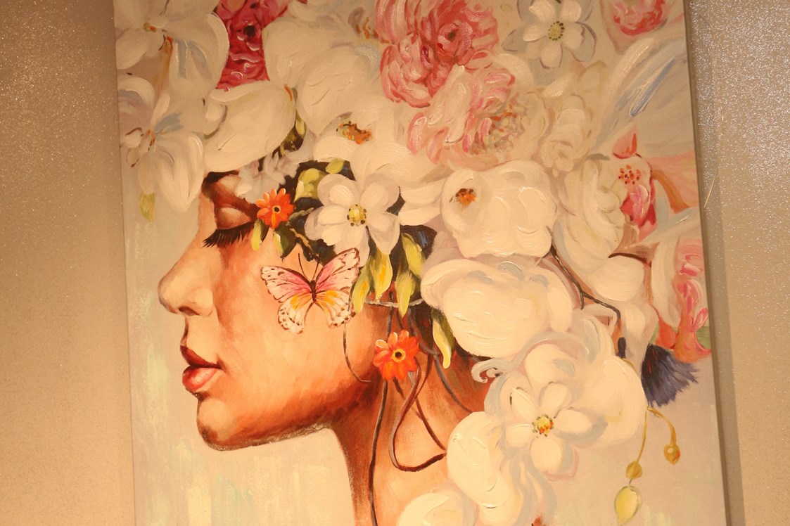 onlinemarketing: "Frau mit Blumen"  Öl auf Leinwand - " By Anna "